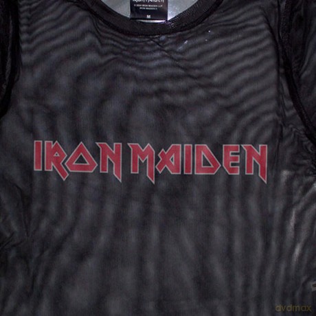 Iron Maiden: Ladies Crop Top: Logo (Black) (Mesh) (Medium)