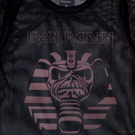 Iron Maiden: Ladies Crop Top: Powerslave Mummy (Black) (Mesh) (X-Large)