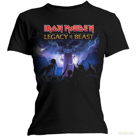 Iron Maiden: Ladies Fashion Tee: Legacy Army with Skinny Fitting (Large)