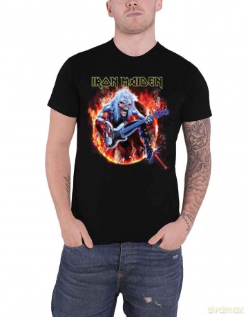 T-Shirt: Iron Maiden Men'S Tee: Fear Live Flames (Medium)