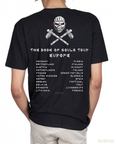 Iron Maiden: Men's Premium Tee: The Book of Souls European Tour (Version 1) (Small)
