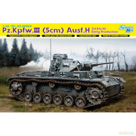 DRAGON Pz.Kpfw.III (5cm) Ausf.H Sd.Kfz. [ZABAWKA]