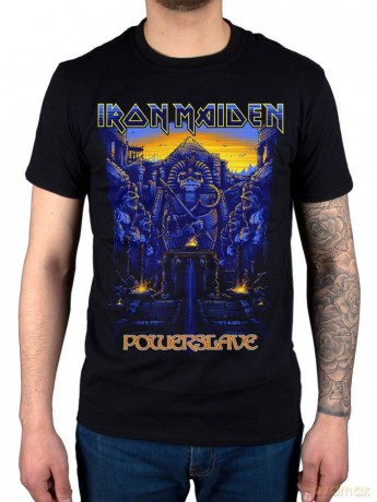 Iron Maiden: Men's Tee: Dark Ink Powerslaves (X-Large)