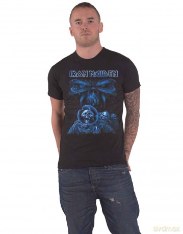 Iron Maiden: Men's Tee: Final Frontier Blue Album Spaceman (Small)
