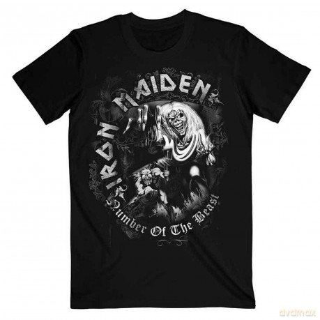 Iron Maiden: Men's Tee: Number of the Beast Grey Tone (X-Large)