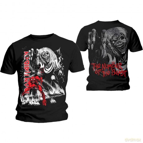 Iron Maiden: Men's Tee: Number of the Beast Jumbo with Back Printing (Small)