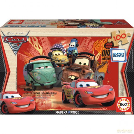 EDUCA 100 EL. Cars 2 Wooden (Cars) [PUZZLE]