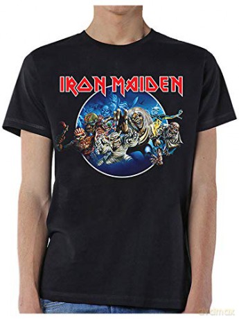 Iron Maiden: Men's Tee: Wasted Years Circle (Large)