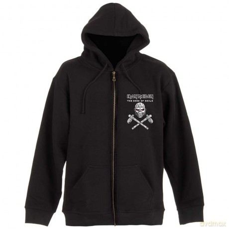 Iron Maiden: Men's Zipped Hoodie: Eddie Axe with Back Printing (X-Large)