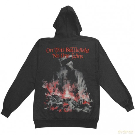 Iron Maiden: Men's Zipped Hoodie: Scuffed Trooper with Back Printing (Medium)