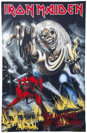 Iron Maiden: Textile Poster: Number Of The Beast