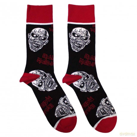 Iron Maiden: Unisex Ankle Socks: Eddie Skulls (Black) (UK Size 4 - 7)