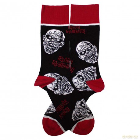 Iron Maiden: Unisex Ankle Socks: Eddie Skulls (Black) (UK Size 4 - 7)
