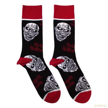 Iron Maiden: Unisex Ankle Socks: Eddie Skulls (Black) (UK Size 7 - 11)
