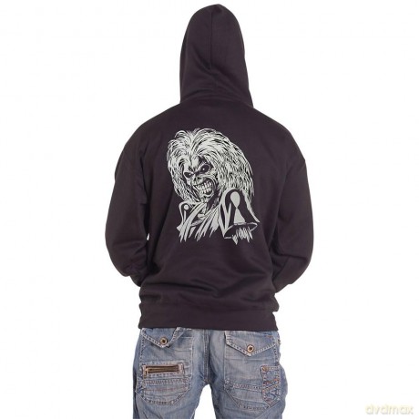 Iron Maiden: Unisex Pullover Hoodie: Killers Eddie (Black) (Back Print) (Large)