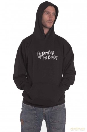 Iron Maiden: Unisex Pullover Hoodie: Number Of The Beast One Colour (Black) (Back Print) (Large)