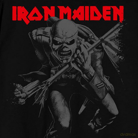 Iron Maiden: Unisex T-Shirt: 50 Trooper Crop Grey (Black) (Sleeve Print) (Large)