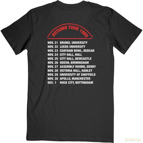 Iron Maiden: Unisex T-Shirt: Autumn Tour 1980 (Black) (Back Print) (X-Large)