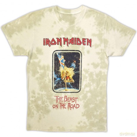 Iron Maiden: Unisex T-Shirt: Beast On The Road (Sand) (Wash Collection) (XX-Large)