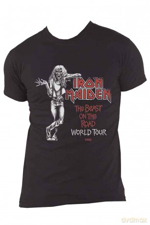 Iron Maiden: Unisex T-Shirt: Beast Over Hammersmith World Tour '82 (Black) (X-Large)