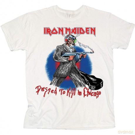 Iron Maiden: Unisex T-Shirt: Chicago Mutants (White) (X-Large)
