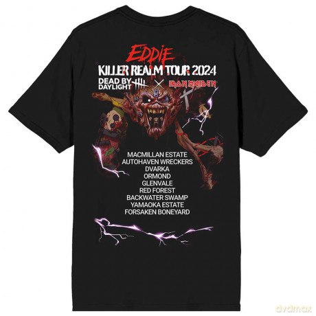 Iron Maiden: Unisex T-Shirt: Dead By Daylight Killer Realm (Black) (Back Print) (XX-Large)