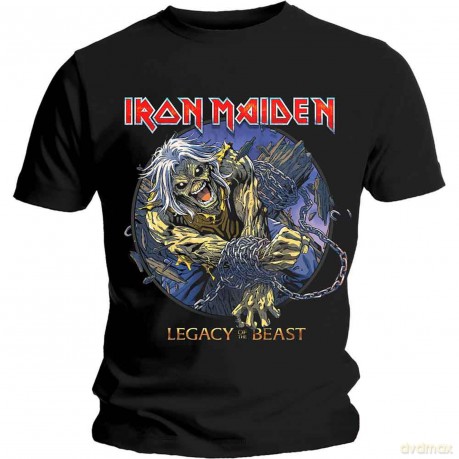 Iron Maiden: Unisex T-Shirt: Eddie Chained Legacy (Black) (X-Large)