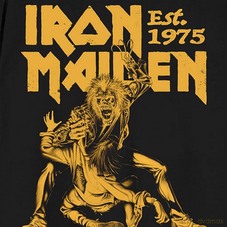 Iron Maiden: Unisex T-Shirt: Est. 1975 Claw Yellow Graphic (Black) (X-Large)