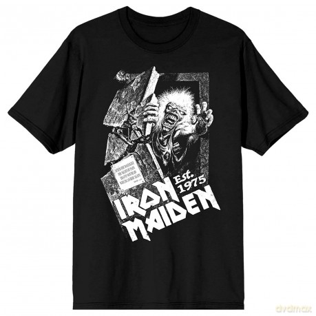 Iron Maiden: Unisex T-Shirt: Est. 1975 No Prayer Grave (Black) (Medium)