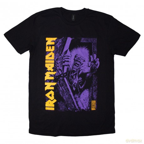 Iron Maiden: Unisex T-Shirt: Est. 1975 No Prayer Grave Purple (Black) (X-Large)