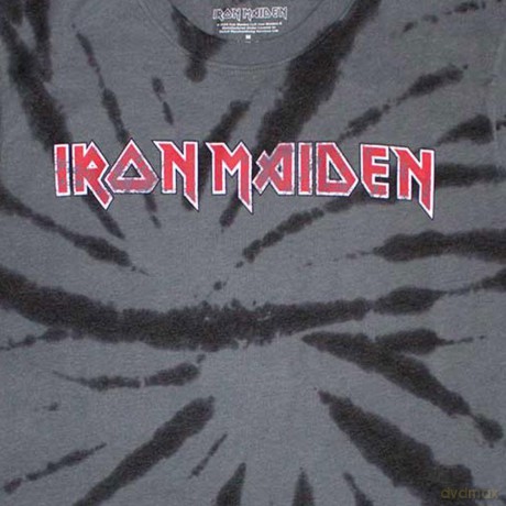 Iron Maiden: Unisex T-Shirt: Logo (Charcoal Grey) (Wash Collection) (Large)