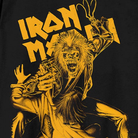 Iron Maiden: Unisex T-Shirt: No Prayer Claw Jumbo Yellow (Black) (Large)