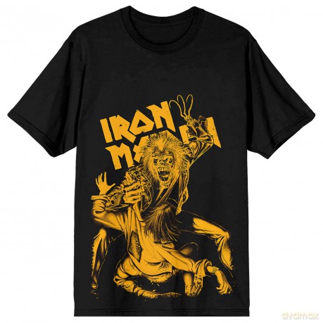 Iron Maiden: Unisex T-Shirt: No Prayer Claw Jumbo Yellow (Black) (X-Large)