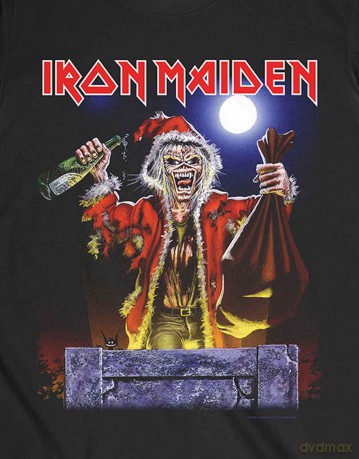 Iron Maiden: Unisex T-Shirt: No Prayer For Christmas (Black) (Back Print) (Medium)