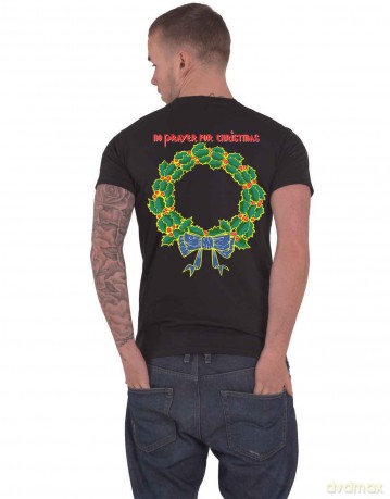 Iron Maiden: Unisex T-Shirt: No Prayer For Christmas (Black) (Back Print) (Small)