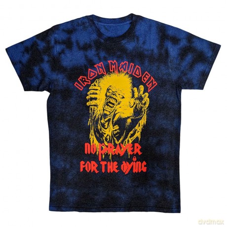 Iron Maiden: Unisex T-Shirt: No Prayer For The Dying (Navy Blue) (Wash Collection) (Medium)