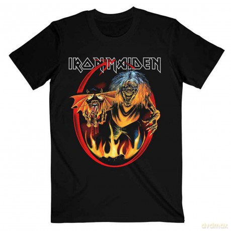 Iron Maiden: Unisex T-Shirt: Number Of The Beast Devil Tail (Black) (Medium)