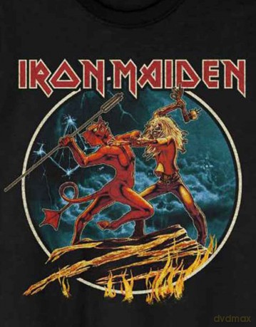 Iron Maiden: Unisex T-Shirt: Number Of The Beast Run To The Hills Circular (Black) (X-Large)