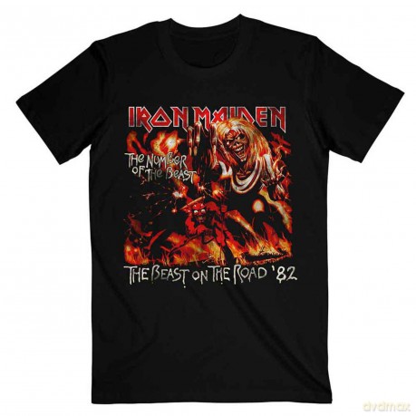 Iron Maiden: Unisex T-Shirt: Number Of The Beast The Beast On The Road Vintage (Black) (XX-Large)