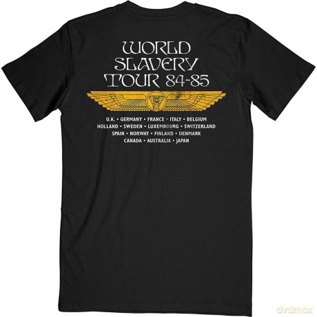 Iron Maiden: Unisex T-Shirt: Powerslave World Slavery Tour (Black) (Back Print) (XX-Large)