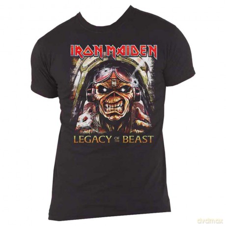 Iron Maiden: Unisex T-Shirt: Senjutsu Eddie Warrior Circle (Black) (Small)