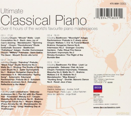 Various: Ultimate Piano Classics [5CD]