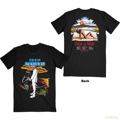 Iron Maiden: Unisex T-Shirt: Stranger In A Strange Land (Black) (Back Print) (Medium)