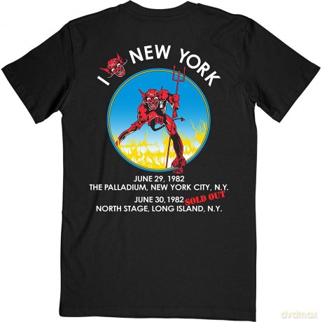 Iron Maiden: Unisex T-Shirt: The Beast In New York (Black) (Back Print) (Medium)