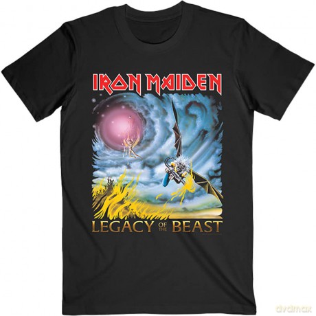Iron Maiden: Unisex T-Shirt: The Flight of Icarus (Black) (Back Print) (Small)