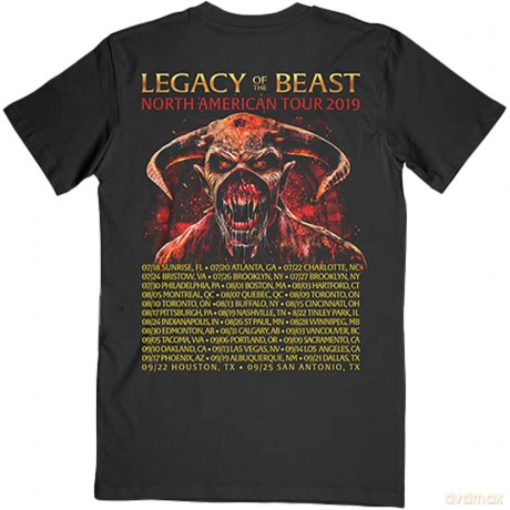 Iron Maiden: Unisex T-Shirt: The Flight of Icarus (Black) (Back Print) (Small)