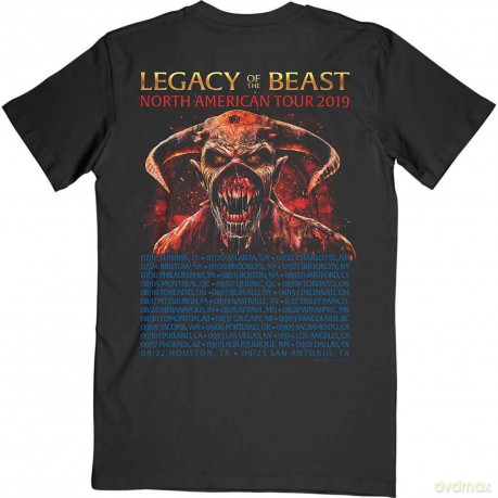 Iron Maiden: Unisex T-Shirt: Two Minutes to Midnight (Black) (Back Print) (Large)