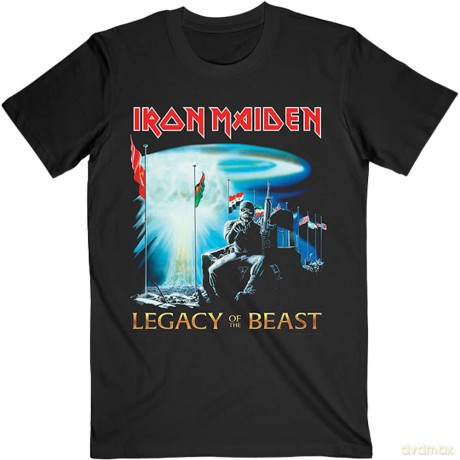 Iron Maiden: Unisex T-Shirt: Two Minutes to Midnight (Black) (Back Print) (Small)