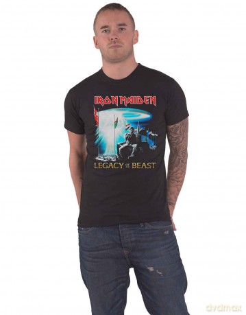 Iron Maiden: Unisex T-Shirt: Two Minutes to Midnight (Black) (Back Print) (X-Large)