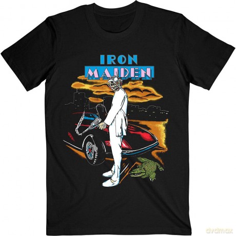Iron Maiden: Unisex T-Shirt: Vice Is Nice (Black) (Back Print) (Medium)